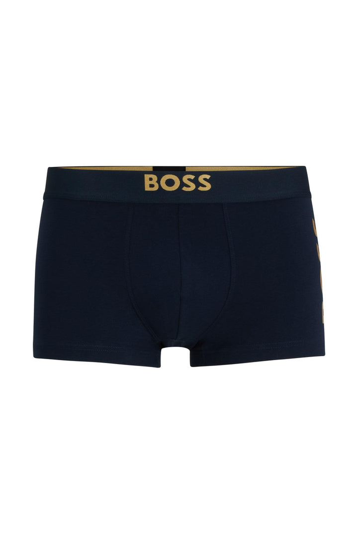 BOSS Herren Unterw�sche Unterhosen Trunk Cotton Stretch M -404 Dark Blue, M -404 Dark Blue