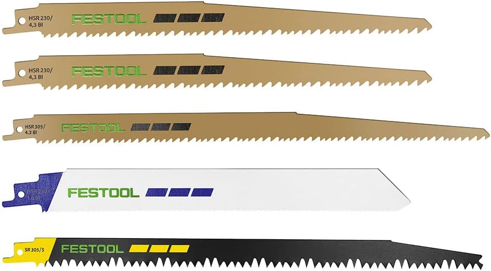 Festool Säbelsägeblatt-Set RS-Sort/5 (mit Säbelsägeblätter WOOD UNIVERSAL, Säbelsägeblatt WOOD BASIC