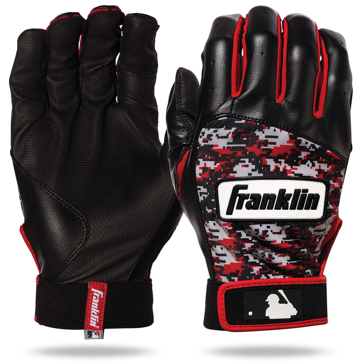Franklin Sports MLB Digitek Baseball-Schlaghandschuhe Gray/Black/Red Digi Erwachsene S, Gray/Black/R