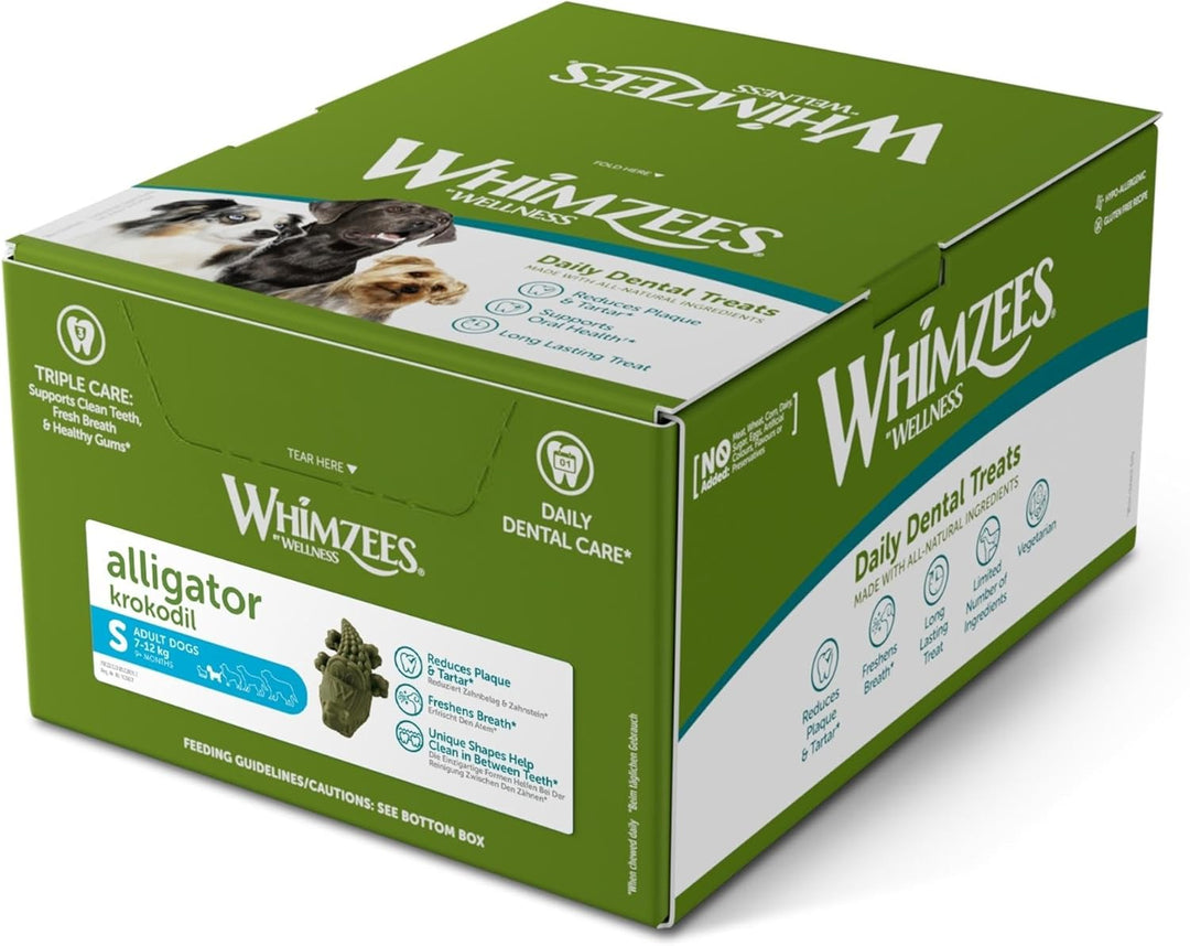 Whimzees Krokodile grösse S / 150 St. im Display, 1er Pack (1 x 2.25 kg)