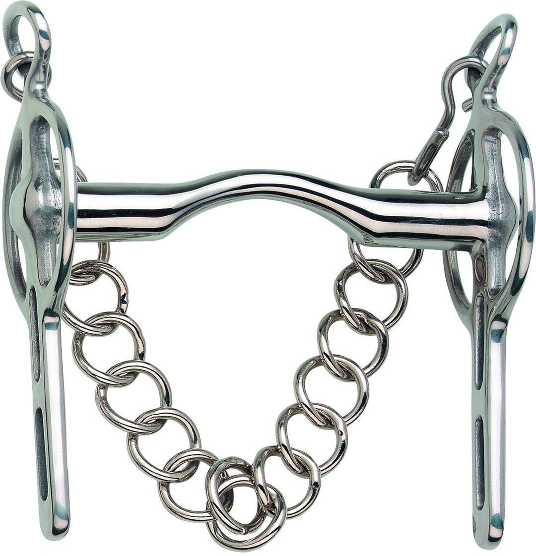 SPRENGER Gebiss Liverpoolkandare 16 mm (Edelstahl) mit Edelstahlringen silber 14,5 cm/18 mm, silber