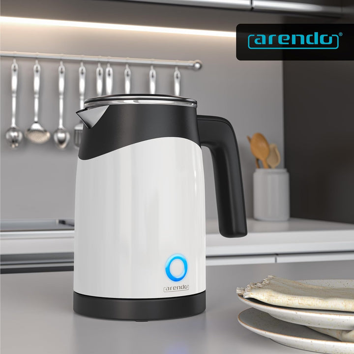 Arendo - 0,5l Edelstahl Wasserkocher mit Temperatureinstellung im Doppelwand-Design - 0,5l Wasser-Fü