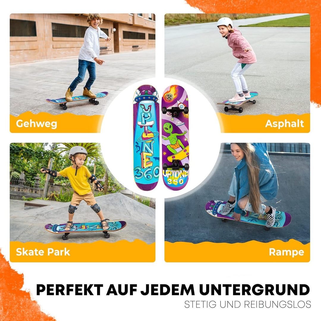 UpTone360 Skateboard: Qualität und Spass auf der Strasse – Dein Board für jeden Style und jedes Alte