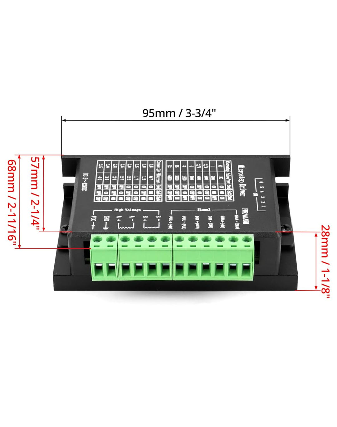 QWORK® 4 Stück TB6600 Schrittmotortreiber, Schrittmotor Stepper Driver, 4.0A 9V-42V, für 42/57/86 Ty