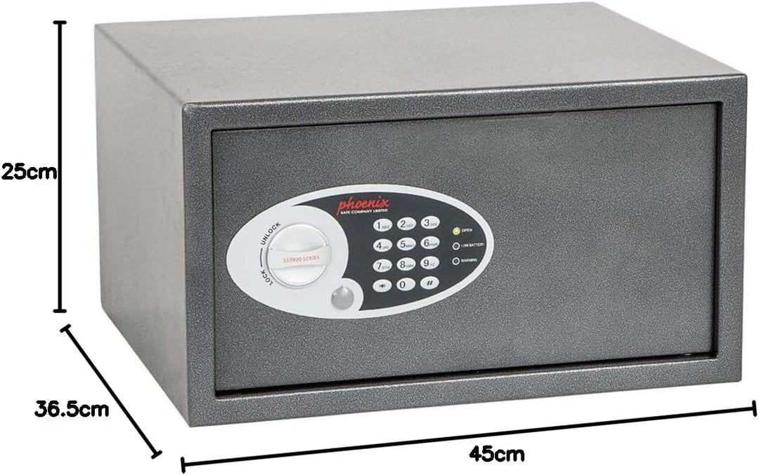 Phoenix SS0803E Vela Home & Office Safe Möbeltresor Kompaktsafe mit Elektronikschloss, HxBxT: 25,0 x