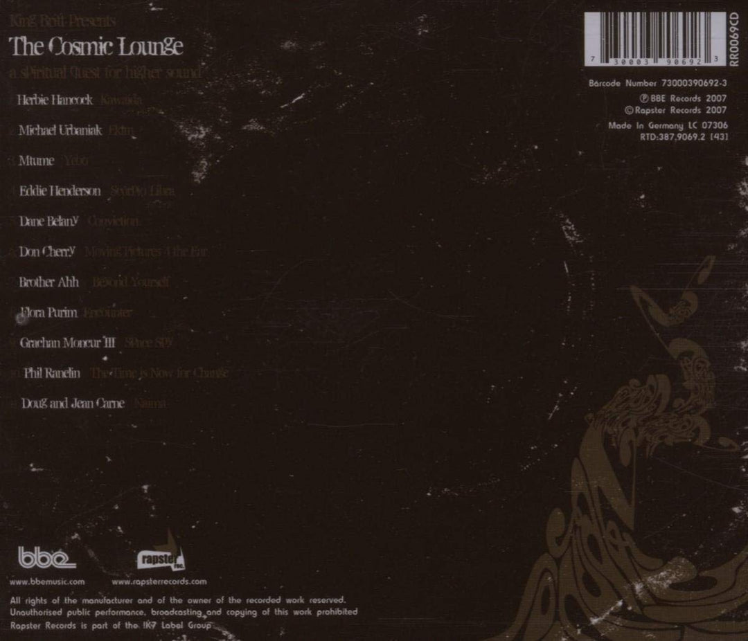 The Cosmic Lounge (King Britt), Audio-CD