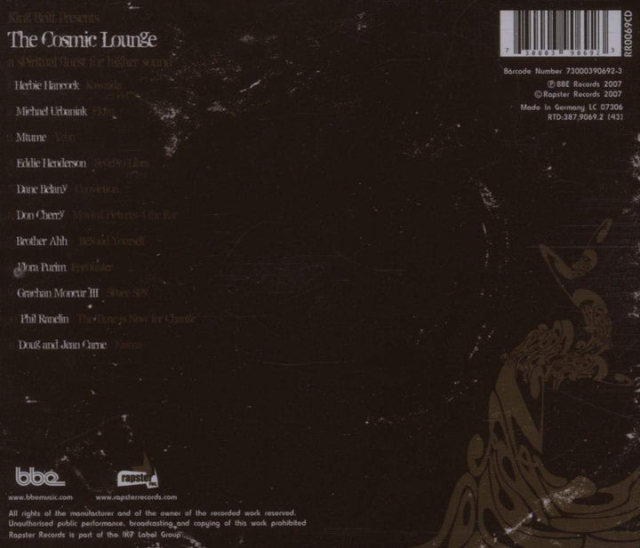 The Cosmic Lounge (King Britt), Audio-CD