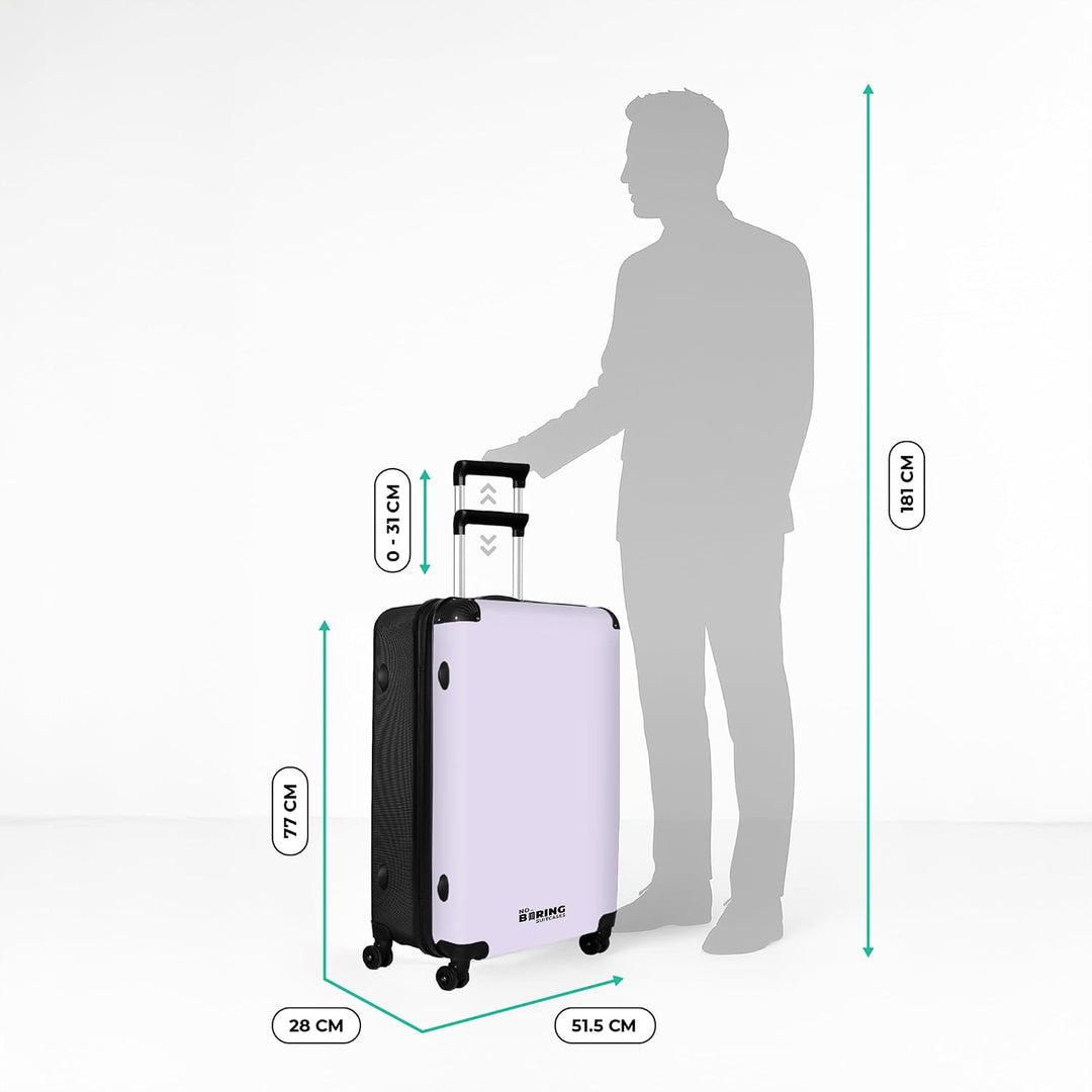 NoBoringSuitcases.com® Koffer XL Gross 77x51.5x28 cm Hartschale Reisekoffer 4 Rollen Leicht Koffer T