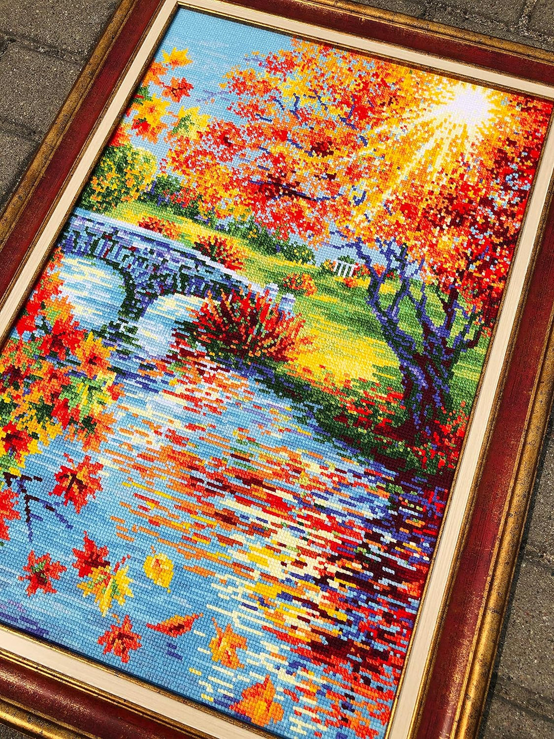 Riolis Kreuzstich Set Sonniger Herbst, Zählmuster, 40x60cm