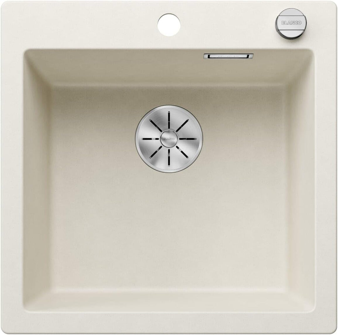 BLANCO PLEON 5 | SILGRANIT softweiss | Einbauart: Einbau von Oben | mit Ablauffernbedienung | 50er U