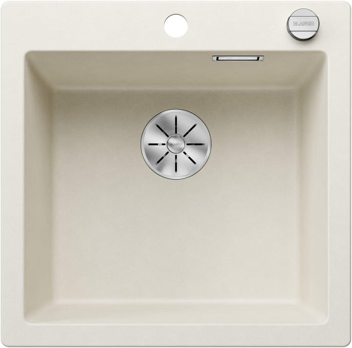 BLANCO PLEON 5 | SILGRANIT softweiss | Einbauart: Einbau von Oben | mit Ablauffernbedienung | 50er U