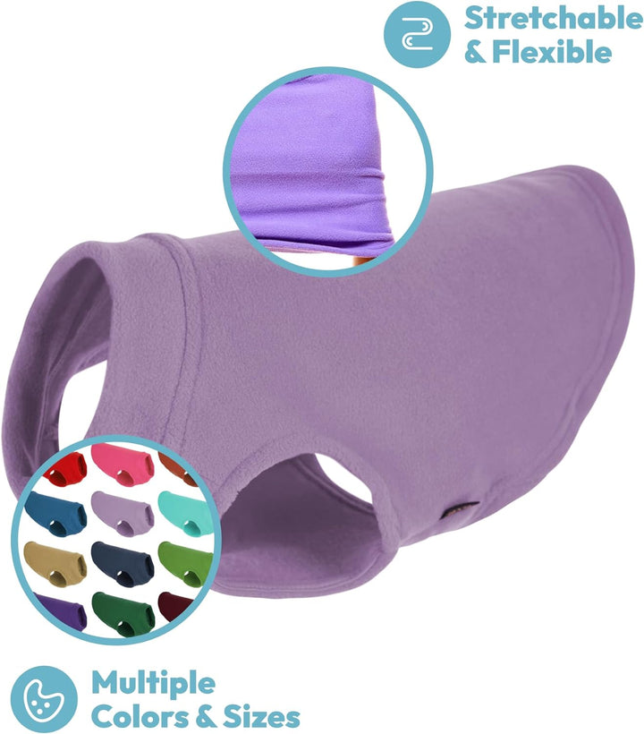 Gooby Stretch-Fleece-Weste für Hunde, Lavendel, Grösse XXL, Warmer Pullover aus Fleece, Hundejacke f