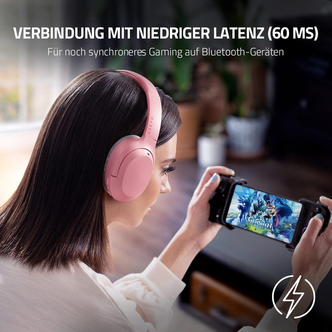 Razer Opus X - Kabellose Kopfhörer mit niedrigen Latenzen und ANC-Technologie (Wireless Headset, Blu