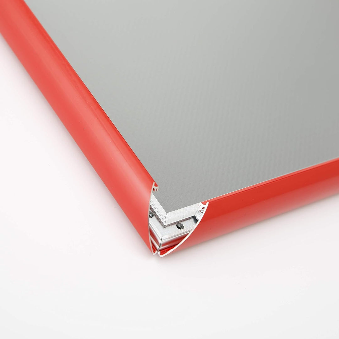 DISPLAY SALES Klapprahmen rot DIN A2 25 mm Plakatrahmen Wechselrahmen | Ecken auf Gehrung, DIN A2
