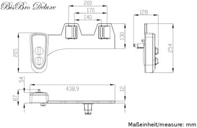 BisBro Deluxe Bidet 1200 | Dusch-WC zur optimalen Intimpflege | Einfach unter dem Klodeckel installi
