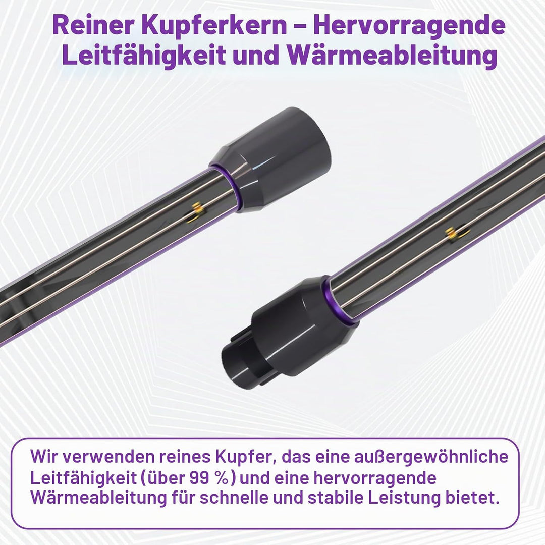 Verlängerungsrohr Kompatibel mit Dyson V7 V8 V10 V11 V15 Staubsauger, 74 cm Ersatzteile Rohr in Lila