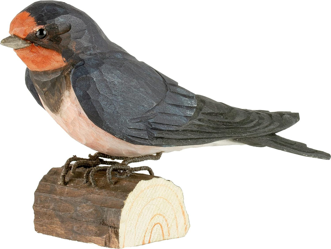 WILDLIFEGARDEN Wildlife Garden WG4438 DecoBird Hausschwalbe - Handgeschnitzter Dekorative Vogel aus
