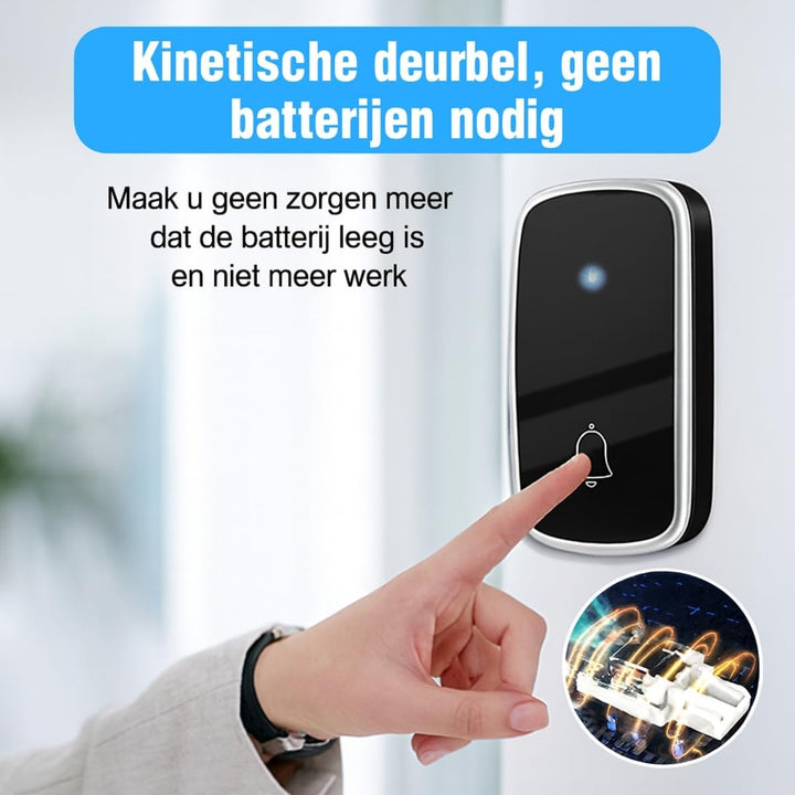 Bell4U Kabellose Funkklingel - Batterielos - Plug & Play Türklingel, Wasserdicht, 32 Melodien, Haust