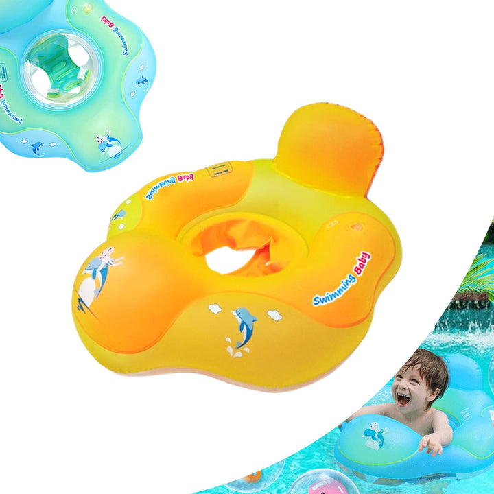 Baby Schwimmring mit UPF50+Sonnendach für ab 3-24 Monate,Aufblasbare Schwimmtrainer Schwimmhilfe Bab
