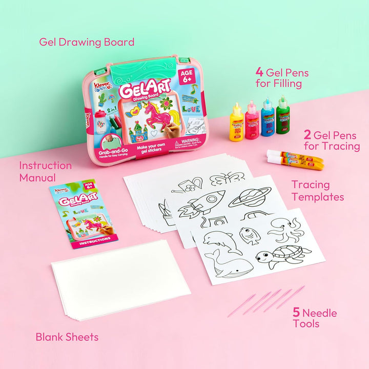 Klever Kits Gel Fun Bastelset für Kinder, Geburtstagsgeschenk für Jungen und Mädchen im Alter von 6-