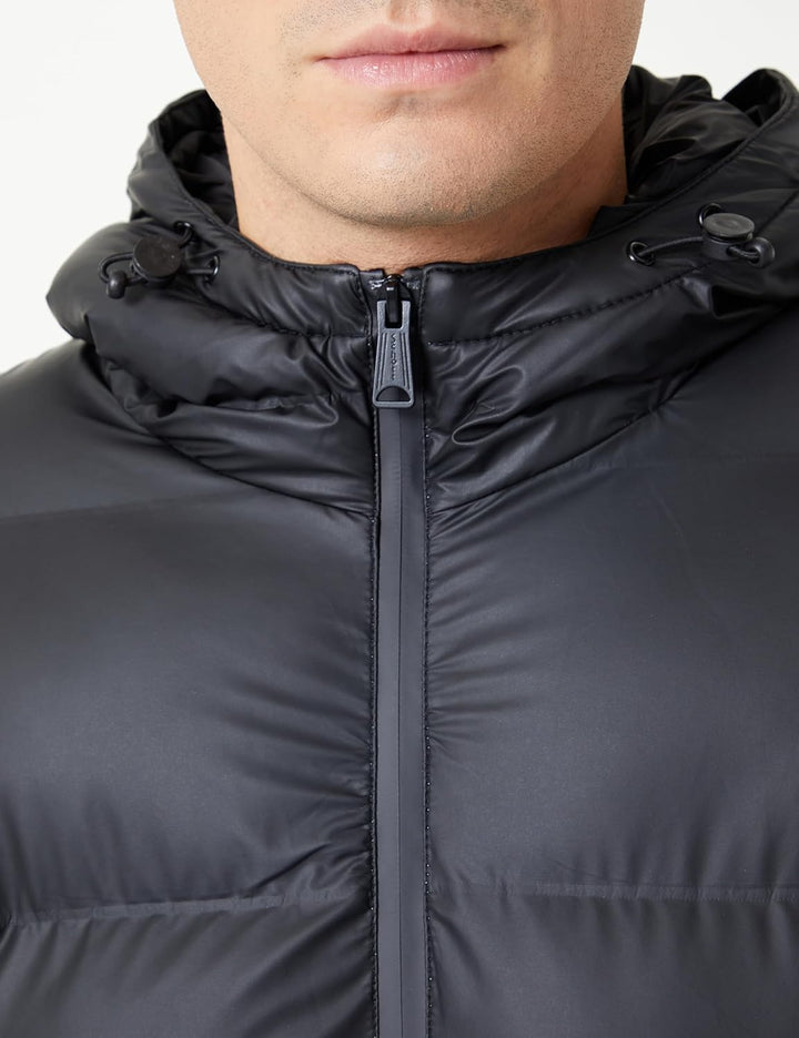 Schott NYC Herren Illinois Daunenjacke XXL Schwarz, XXL Schwarz