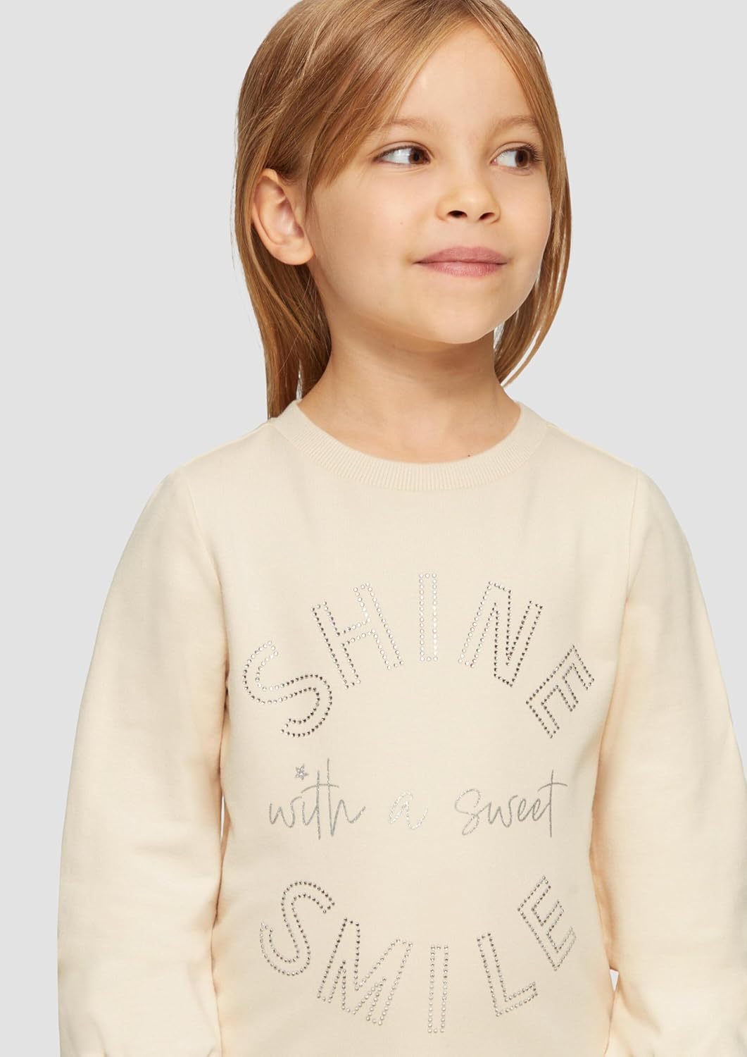 s.Oliver Wärmendes Sweatshirt mit Schmucksteinen 92-98 0805_helles Sand, 92-98 0805_helles Sand
