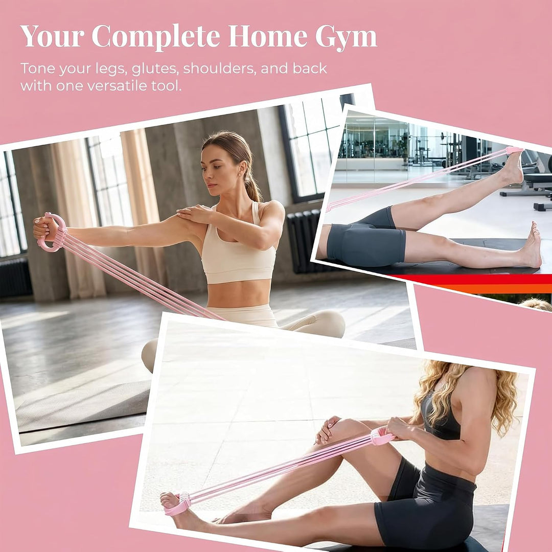 DHER Widerstandsband Mit Bequemer Verstellbarer Expander Fitnessband 6 Stufen Yoga Pilates Widerstan