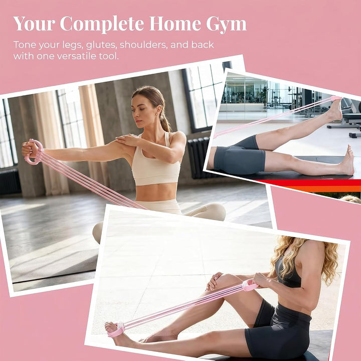 DHER Widerstandsband Mit Bequemer Verstellbarer Expander Fitnessband 6 Stufen Yoga Pilates Widerstan