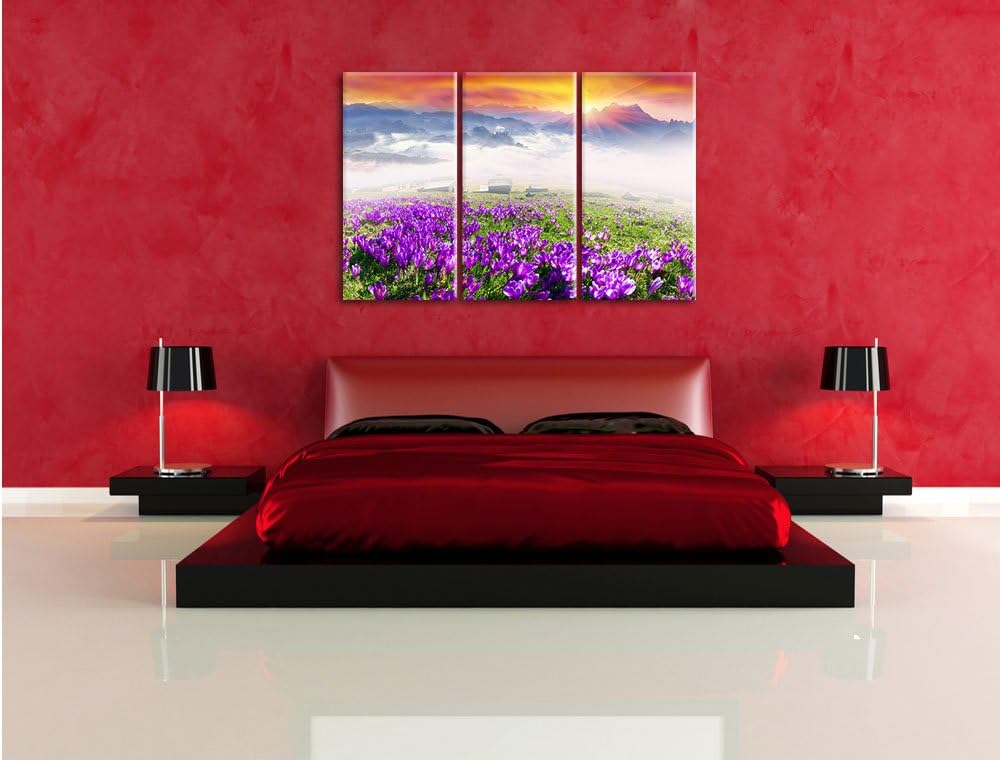 Pixxprint Sonnenaufgang im Karpaten Gebirge als Leinwandbild/Grösse: 3Teilig / Wandbild/Kunstdruck/f