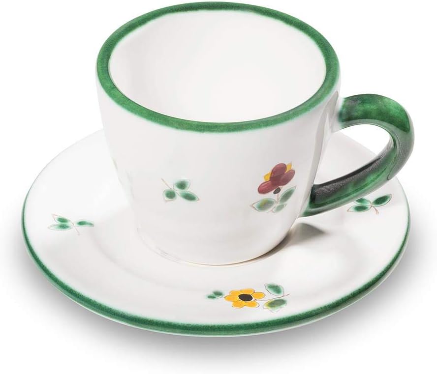 GMUNDNER KERAMIK Espresso for you Gourmet Geschirrset Streublume Geschirr, handgemacht in Österreich