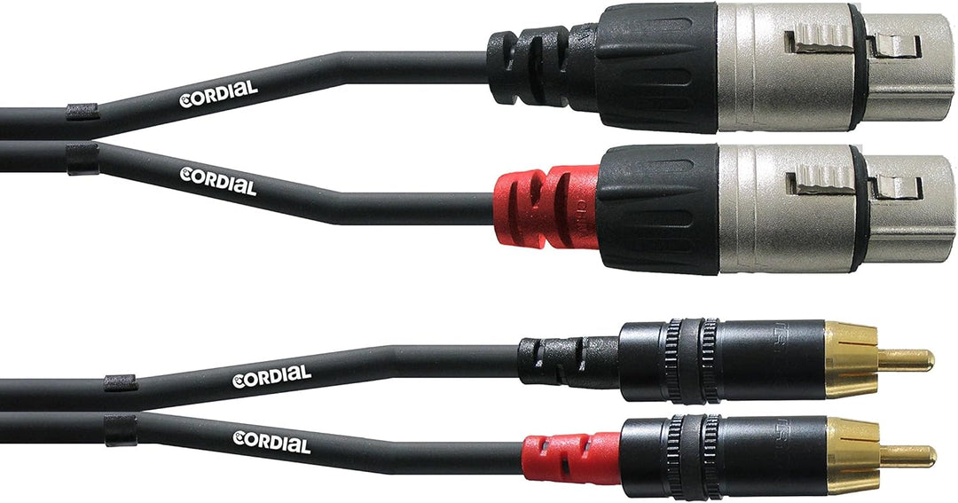 Cordial CFU 3 FC Audiokabel XLR f-Cinch 3 m Rean Stecker Mehrfarbig 3 M Single, Mehrfarbig 3 M Singl