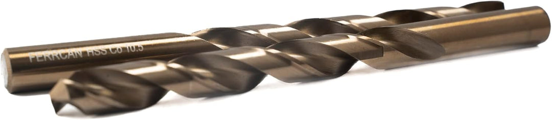 HSS Metallbohrer DIN338 M35 5% Kobalt zum Bohren in Edelstahl, Eisen und anderen Metallen Packung mi
