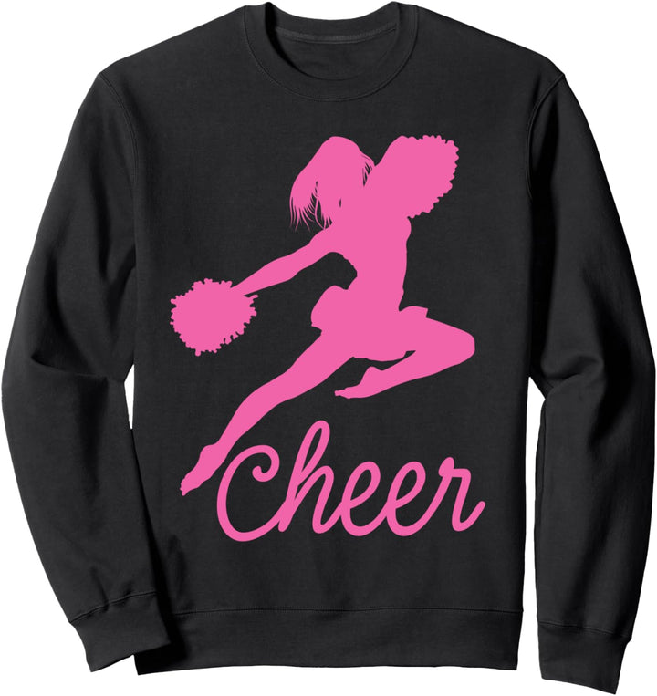 Cheerleader With Pink Graphics Cheer Sweatshirt