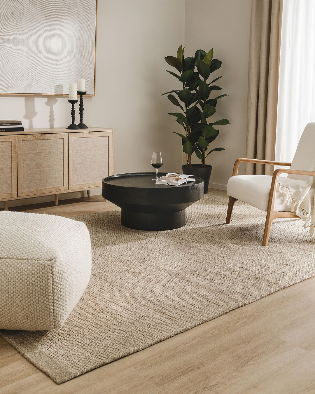 benuta Pure Wollteppich Rocco - Wolle - Rechteckig & im Style: Uni, Hygge & Cozy, Minimalistisch - P
