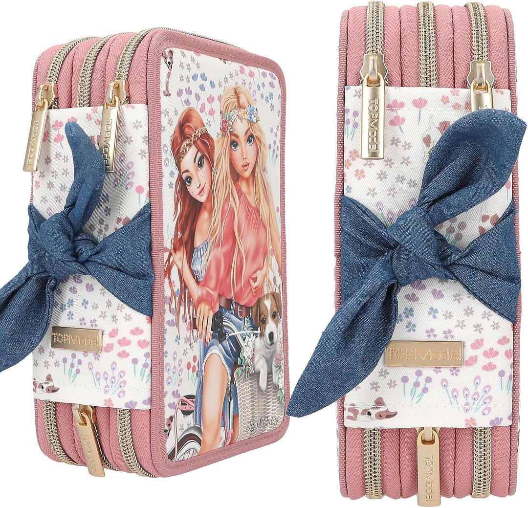 TOPModel 3-Fach Federtasche VELO FLEUR inkl. Stifte