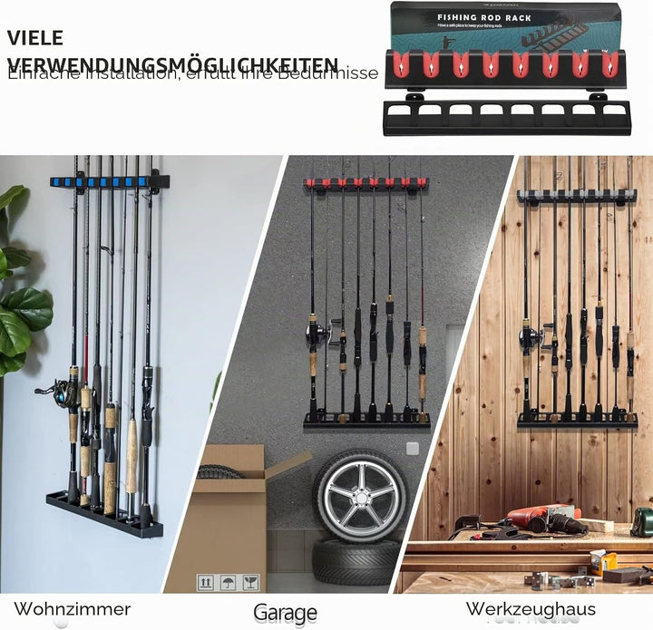 THKFISH Rutenständer Angelruten Angelrutenstände Angelrutenhalter Wand Vertikale/horizontale Angelru