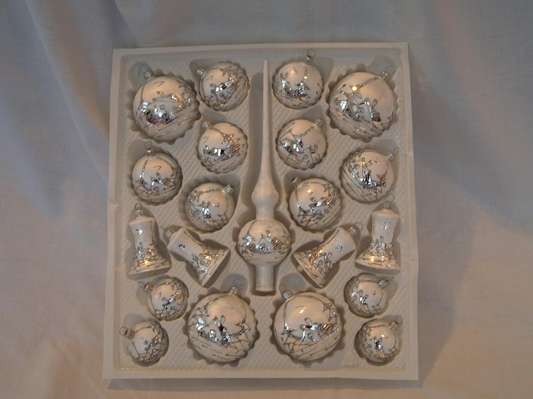 Jingle Bells Lauscha Christbaumkugel Sortiment 21teilig Weihnachten, Winterzauber
