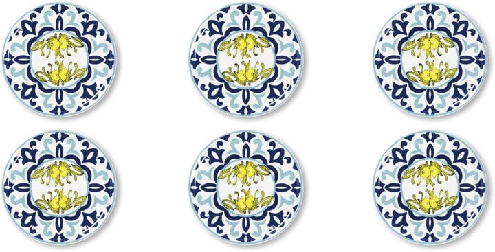 Excelsa 65157 Amalfi Set mit 6 Pizzatellern, Porzellan