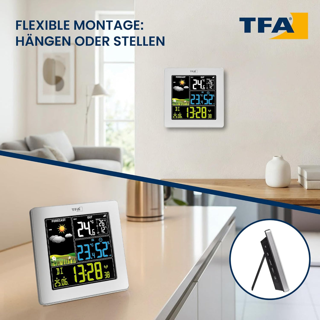 TFA Dostmann Digitale Funk Wetterstation mit Aussensensor SUN2, 35.1174, für Innen und Aussentempera