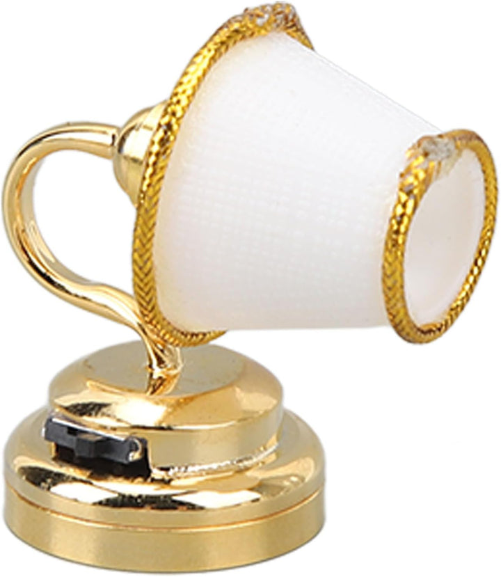 Miniatur-Wandlampe aus Metall für Puppenhaus, Mini-LED, warm, Wandleuchte, für Puppenhaus-Dekoration