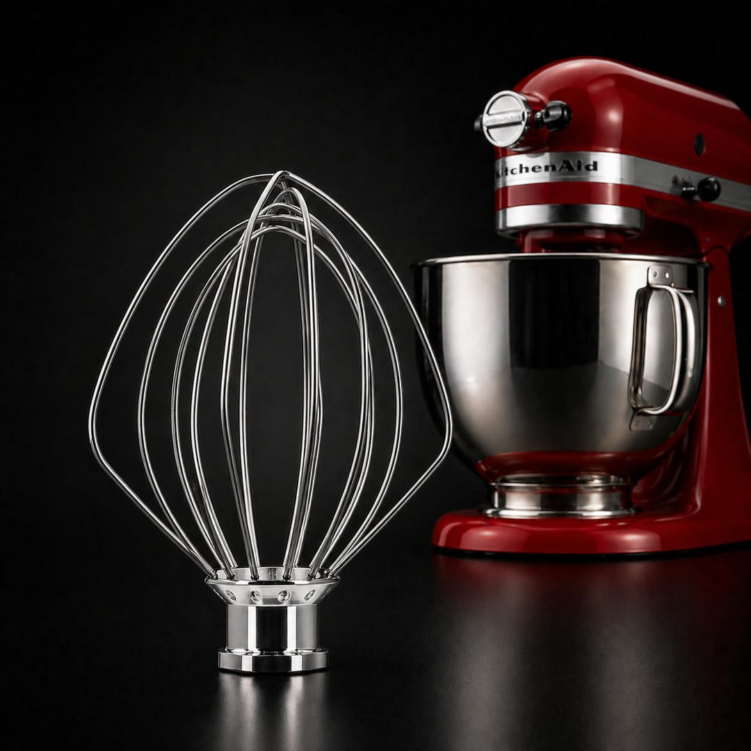 Spülmaschinengeeigneter Schneebesen für alle KitchenAid Artisan Küchenmaschinen mit kippbaren Motork