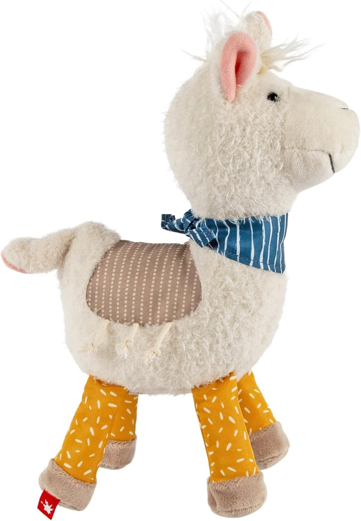 sigikid 43239 Kuscheltier Lama Patchwork Sweety, Yellow für Mädchen und Jungen von 0 bis 8 Jahren Me
