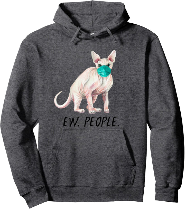 SPHYNX Katze mit Gesichtsmaske Mundschutz Nacktkatze Pullover Hoodie