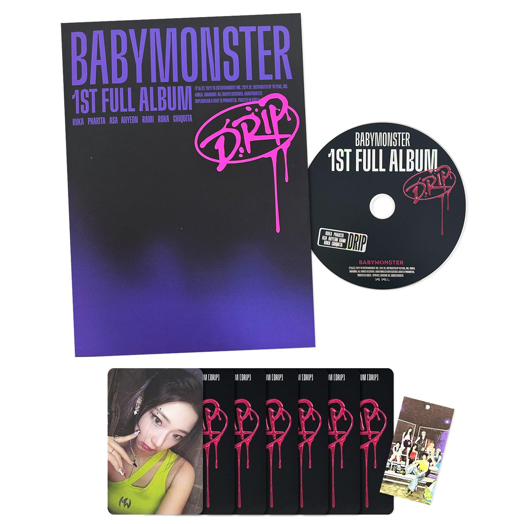 BABYMONSTER - 1st Full Album [DRIP] (ZIP LOCK Ver.) Zip Lock + CD + Photobook + Seflie Photocards +