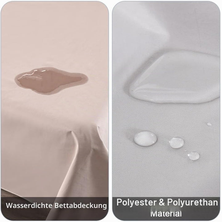 DUJUIKE 100% wasserdichte Schutzdecke oder Liner für Bett, Matratzenschoner für das Bett, Wiederverw
