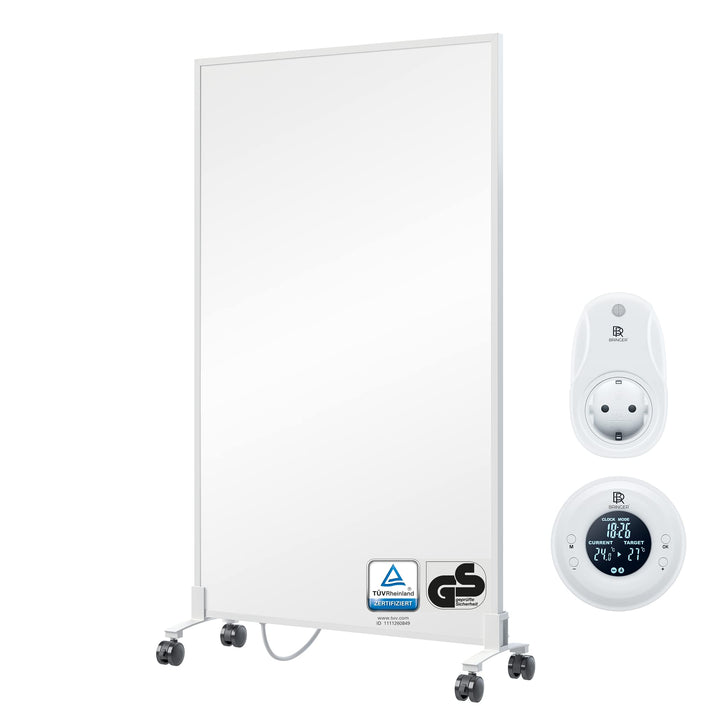 BR Bringer Infrarotheizung Standgerät - 800 Watt - Energiesparend - Mobile Elektroheizung mit Standf
