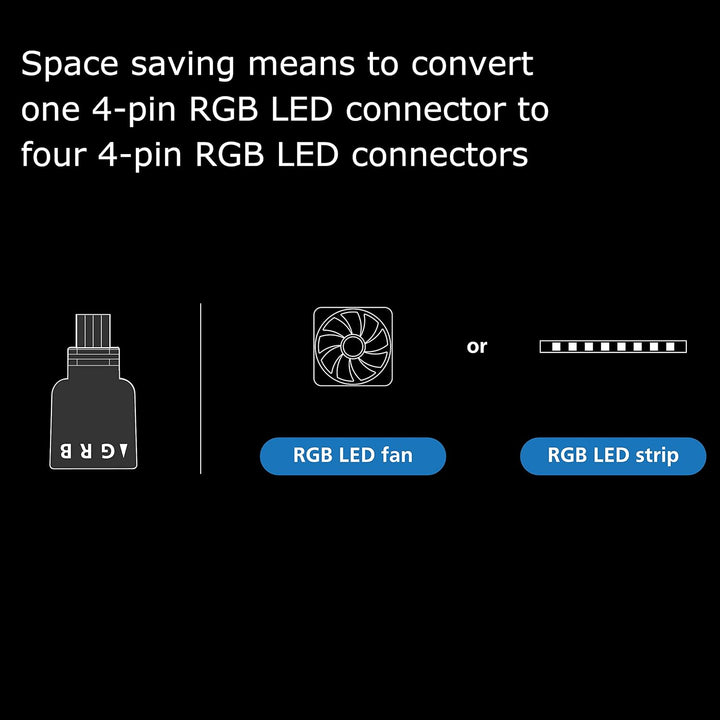 Akasa Compatible 4-in-1 RGB Splitterkabel - 40 cm