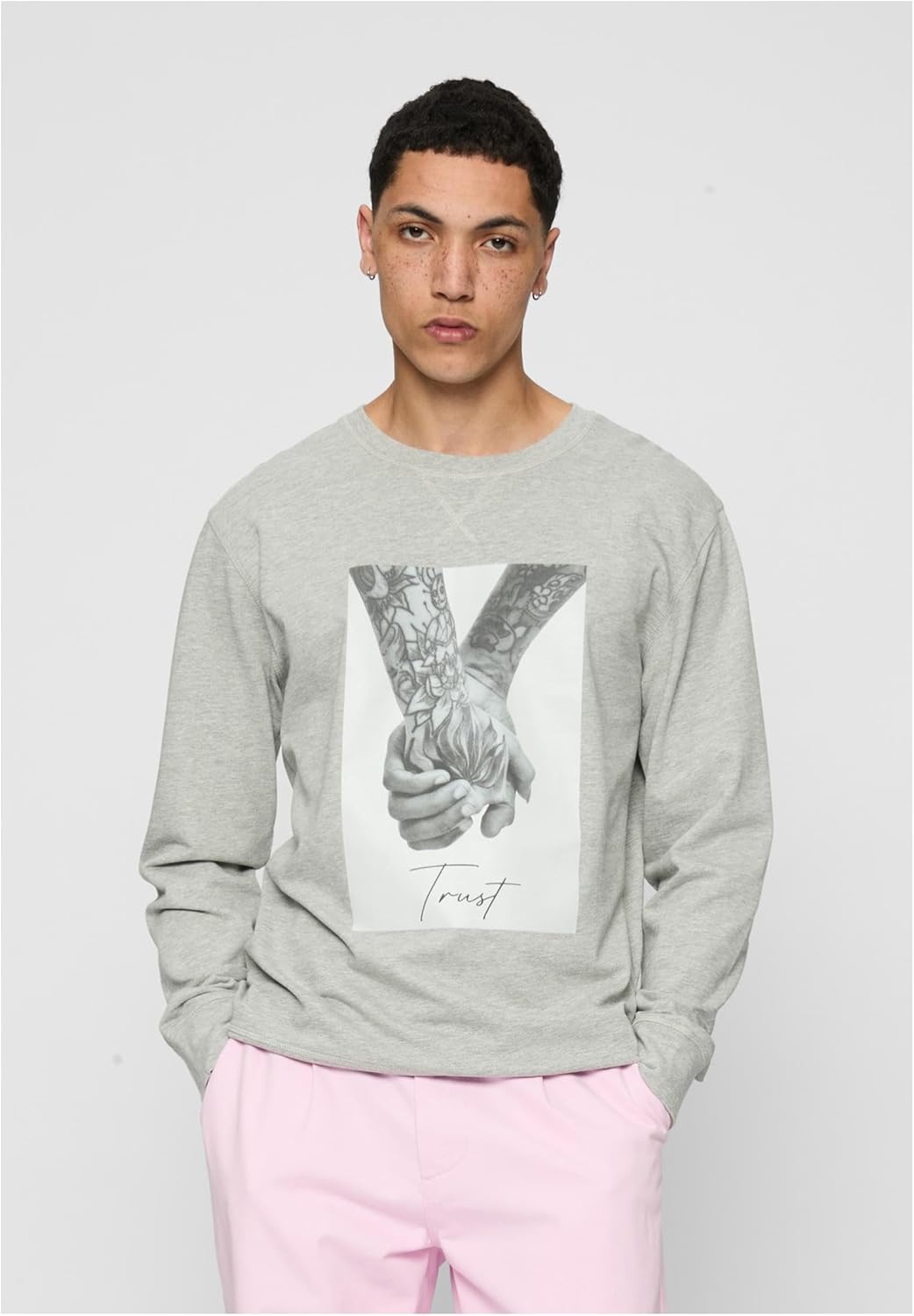 Mister Tee Herren Trust 2.0 Crewneck L Grau, L Grau