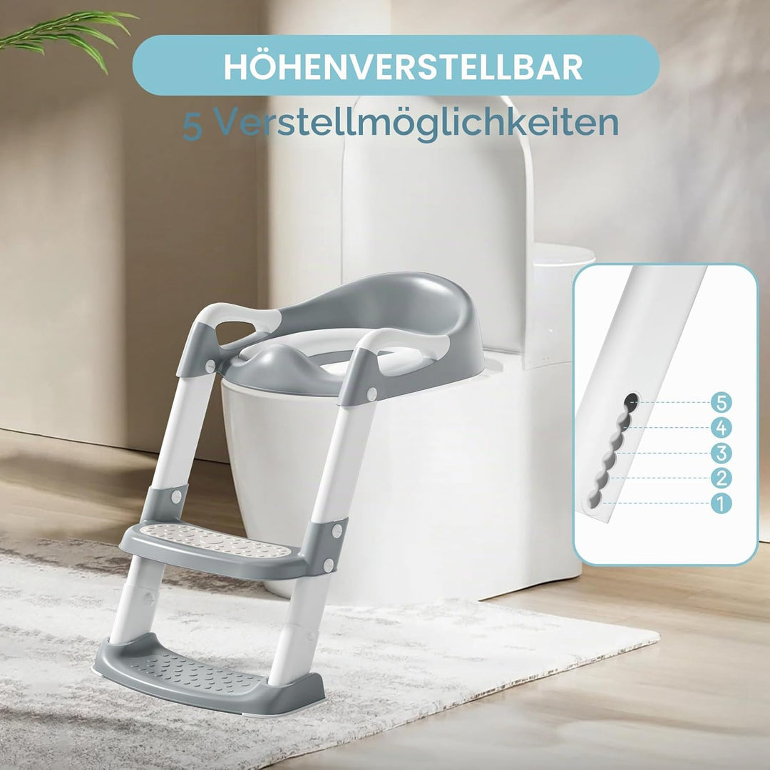 COOSEYA Toilettensitz Kinder, Toilettensitze für Jungen Mädchen, Kinder Toilettensitz mit Treppe,WC