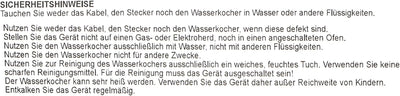 Wasserkocher 0,8 Liter, 24 Volt 300 Watt, ohne Heizspirale für den Einsatz im LKW, Wohnwagen, Reisem